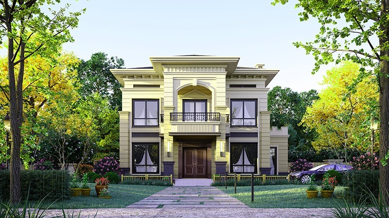 双流中式合院住宅，开放庭院与邻里乡亲更亲近